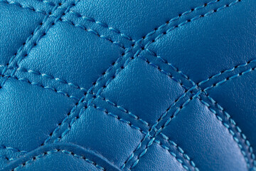 Leather sports sneaker with stitching.