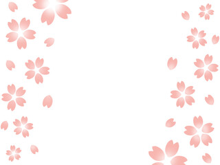 美しい桜の花びらのフレーム