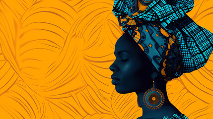 A stunning modern and minimalistic pop art poster with an African flair, featuring vibrant colors...