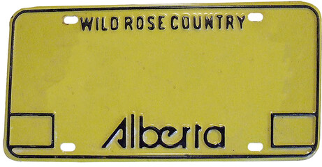 yellow sign plate old label symbol vintage alberta