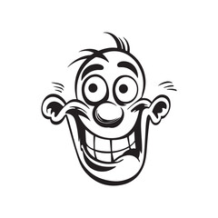 Face of a Person Laughing and Happy Vector Image