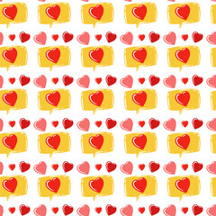 Valentines Day Heart pattern background

