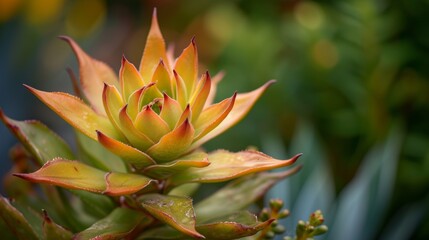 Fototapeta premium Plant shows strong survival in dry weather, good for eco gardens. Hardy plant thrives, adding to garden diversity for environmental care.