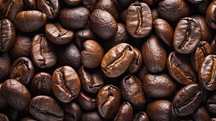 Obraz premium Seamless coffee beans background wallpaper, perfect for a cozy and aromatic ambiance, Ai Generated