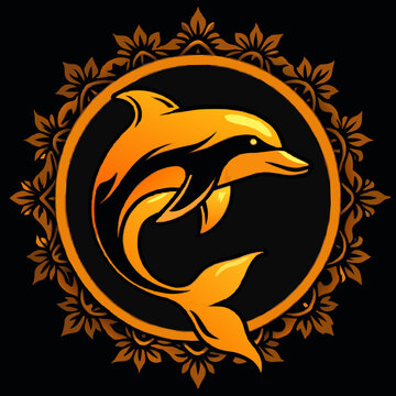 logo illustration of a dolphin