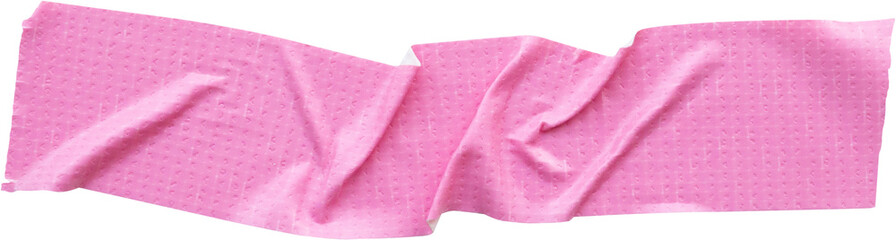 Pink adhesive sticky tapes isolated on white background