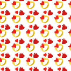 Valentine Day Seamless Heart Pattern Background
