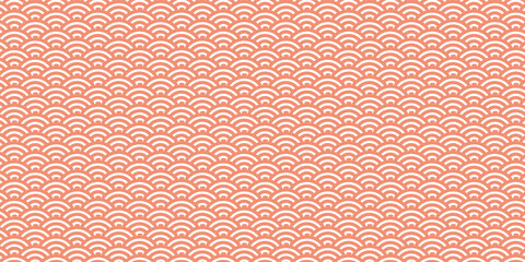 Seigaiha,  In graphic design, waves and sea-themed patterns and motifs are effective elements for creating a Japanese atmosphere.