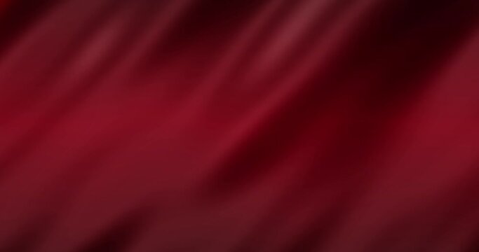 3d red silk cloth loop animation background