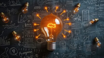 Igniting Entrepreneurship: Key Business Concepts and Ideas - obrazy, fototapety, plakaty