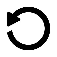 Vector solid black icon for Reset