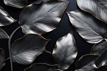 Naklejka premium Aesthetic Autumn Leaves Wall Decoration