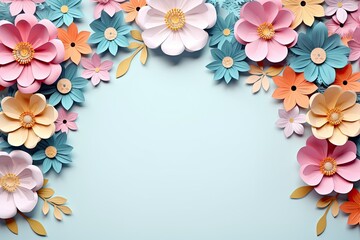 Flower border frame decoration