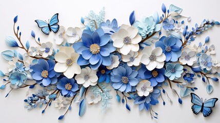 Fantasy Flowers and Butterflies