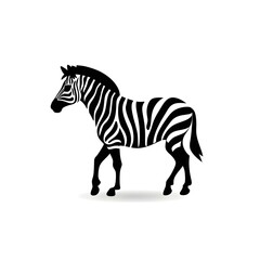 Fototapeta premium vector illustration Black zebra logo, icon design template, logo illustration