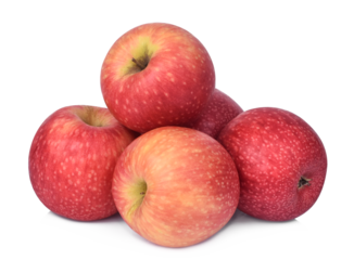 pile of pink lady apple isolated, png file