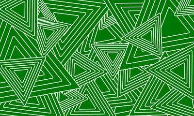 Fotobehang Abstract green background with triangles. © paulmalaianu