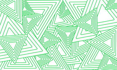 Abstract green background with triangles.