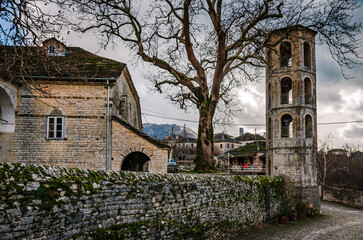 Papingo, the picturesque village of Zagorochoria in Epirus region with impressive view at Astraka...