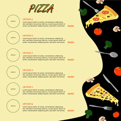 design of a menu for pizza restaurant  