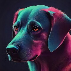 vector of a dog