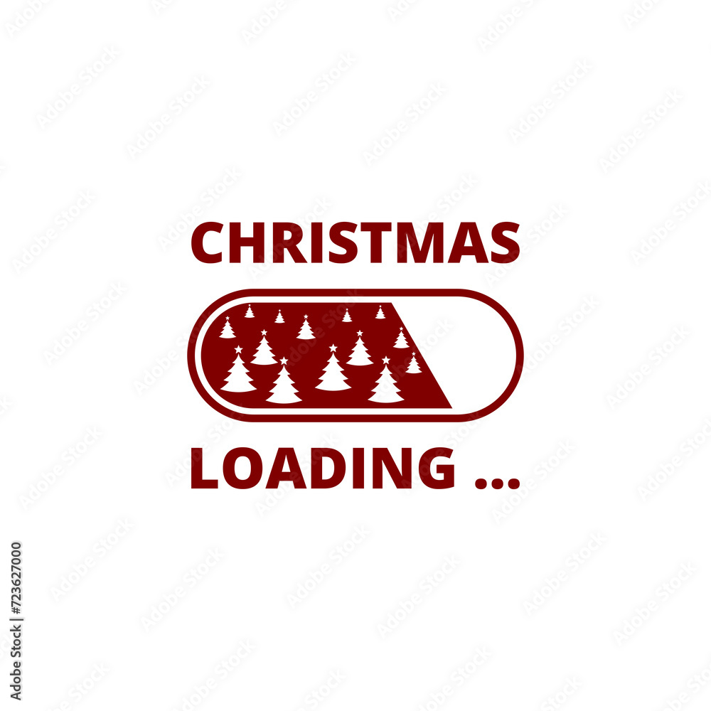 Poster christmas loading icon isolated on transparent background