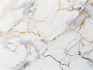 White and grey with golden lines marble texture
