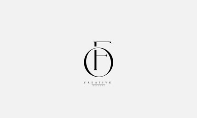 Alphabet letters Initials Monogram logo OF FO O F