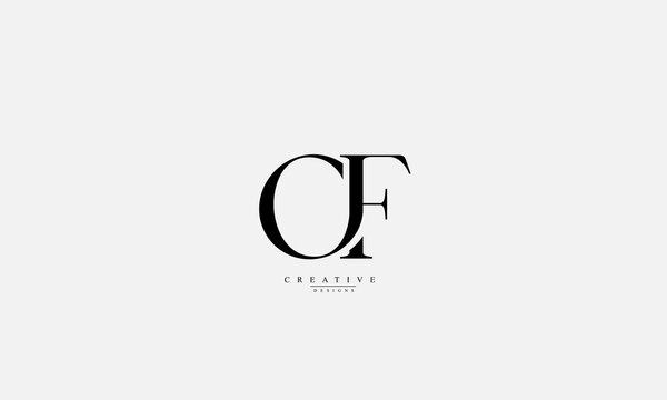 Alphabet letters Initials Monogram logo OF FO O F