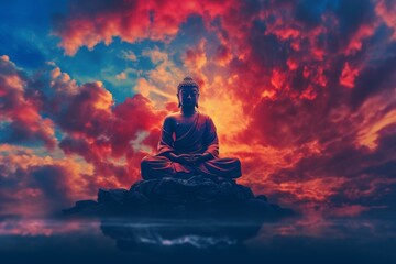 Obrazy na Plexi  buddha in the clouds