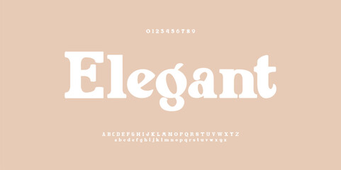 Classic serif font alphabet letters fancy gentle typographic design. Elegant anthique typography. Retro slick serif letter set for wedding card, restaurant menu, headline, lettering. Vector typeset