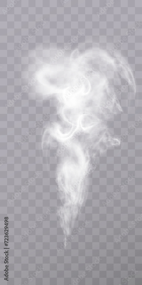 Poster fog or smoke isolated on transparent background special overlay effect. white vector smoke, cloudine
