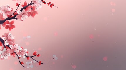 plum blossom loop background material , generative ai