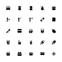 Freezer Cold Drink Glyph 2d Icon. Editable stroke. Pixel Perfect at 32x32