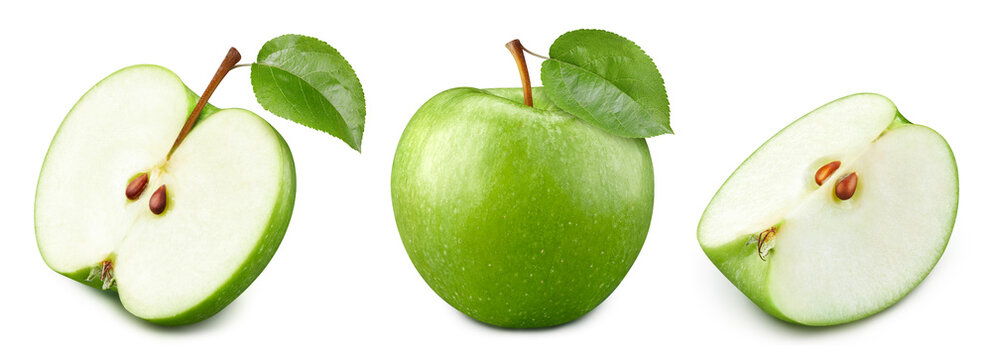 Green apple clipping path