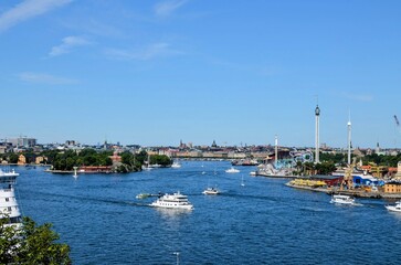 Fototapeta na wymiar view of the harbor in Sweden