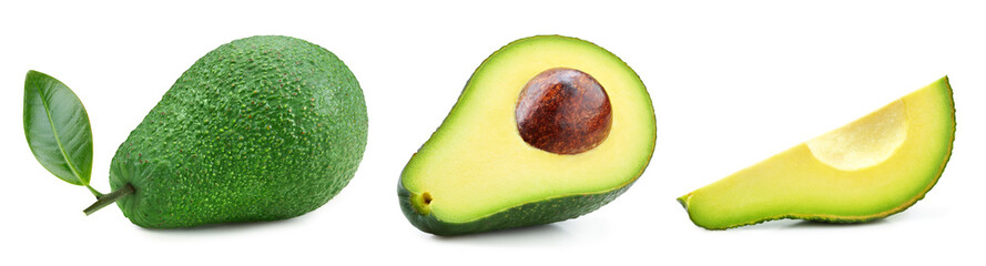 Fresh organic avocado isolated