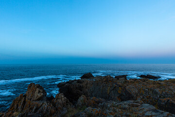 View to the rocks and see on coast