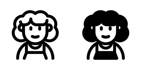 Editable middle aged woman avatar vector icon. User, profile, identity, persona. Part of a big icon set family. Perfect for web and app interfaces, presentations, infographics, etc