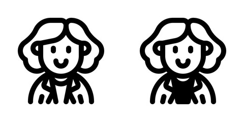 Editable business woman avatar vector icon. User, profile, identity, persona. Part of a big icon set family. Perfect for web and app interfaces, presentations, infographics, etc