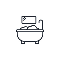 bathroom icon. vector.Editable stroke.linear style sign for use web design,logo.Symbol illustration.