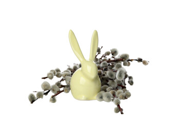 PNG, Concept of Easter with willow, isolated on white background
