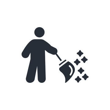 recommend clip art: Mop icon. vector.Editable stroke.linear style sign for use web design,logo.Symbol illustration.