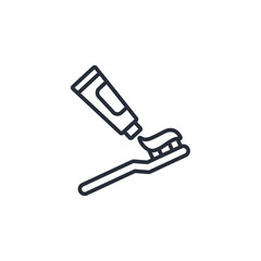 toothpaste icon. vector.Editable stroke.linear style sign for use web design,logo.Symbol illustration.