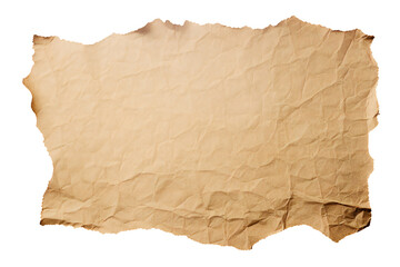 Piece of torn cardboard paper on transparent PNG background Generative Ai