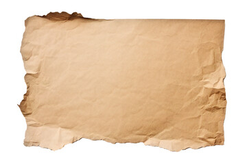 Obraz premium Piece of torn cardboard paper on transparent PNG background Generative Ai