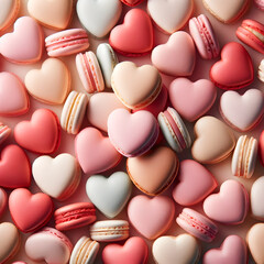 Obraz premium heart shaped macaron