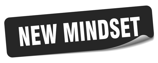 new mindset sticker. new mindset label