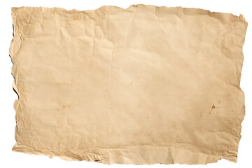 Obraz premium Piece of torn cardboard paper on transparent PNG background Generative Ai