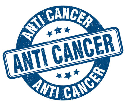 anti cancer stamp. anti cancer label. round grunge sign